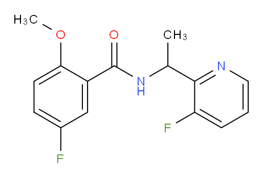5-fluoro-N-(1-(3-fluoropyridin-2-yl)ethyl)-2-methoxybenzamide