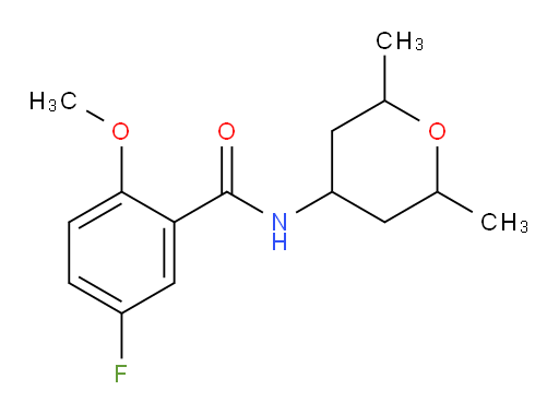 N-(2,6-dimethyltetrahydro-2H-pyran-4-yl)-5-fluoro-2-methoxybenzamide