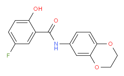 N-(2,3-dihydrobenzo[b][1,4]dioxin-6-yl)-5-fluoro-2-hydroxybenzamide