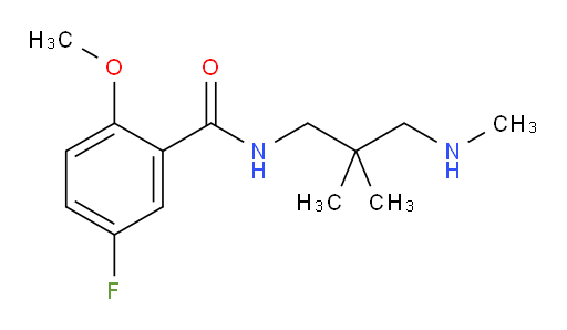 N-(2,2-dimethyl-3-(methylamino)propyl)-5-fluoro-2-methoxybenzamide