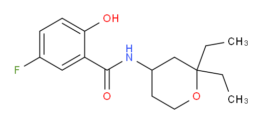 N-(2,2-diethyltetrahydro-2H-pyran-4-yl)-5-fluoro-2-hydroxybenzamide