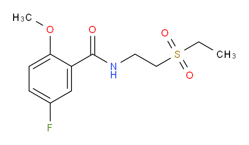 N-(2-(ethylsulfonyl)ethyl)-5-fluoro-2-methoxybenzamide