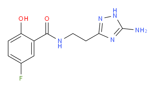 N-(2-(5-amino-1H-1,2,4-triazol-3-yl)ethyl)-5-fluoro-2-hydroxybenzamide