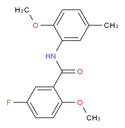 5-fluoro-2-methoxy-N-(2-methoxy-5-methylphenyl)benzamide