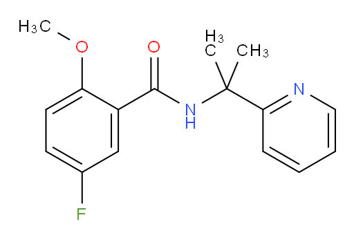 5-fluoro-2-methoxy-N-(2-(pyridin-2-yl)propan-2-yl)benzamide
