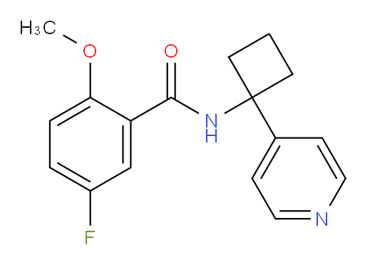 5-fluoro-2-methoxy-N-(1-(pyridin-4-yl)cyclobutyl)benzamide