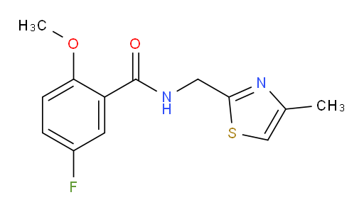 5-fluoro-2-methoxy-N-((4-methylthiazol-2-yl)methyl)benzamide