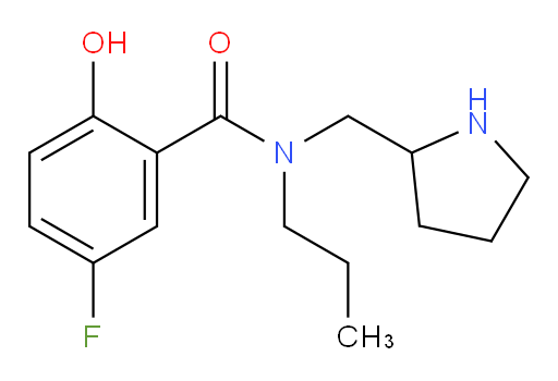 5-fluoro-2-hydroxy-N-propyl-N-(pyrrolidin-2-ylmethyl)benzamide