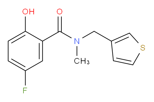 5-fluoro-2-hydroxy-N-methyl-N-(thiophen-3-ylmethyl)benzamide