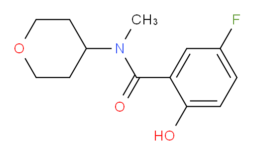 5-fluoro-2-hydroxy-N-methyl-N-(tetrahydro-2H-pyran-4-yl)benzamide