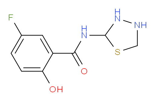 5-fluoro-2-hydroxy-N-(1,3,4-thiadiazolidin-2-yl)benzamide