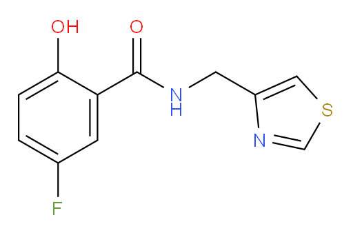 5-fluoro-2-hydroxy-N-(thiazol-4-ylmethyl)benzamide