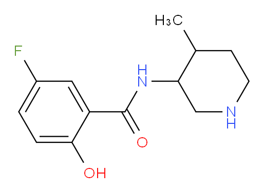 5-fluoro-2-hydroxy-N-(4-methylpiperidin-3-yl)benzamide