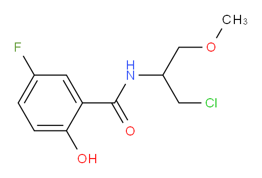N-(1-chloro-3-methoxypropan-2-yl)-5-fluoro-2-hydroxybenzamide
