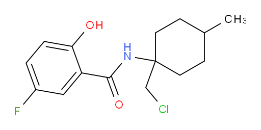 N-(1-(chloromethyl)-4-methylcyclohexyl)-5-fluoro-2-hydroxybenzamide