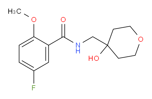 5-fluoro-N-((4-hydroxytetrahydro-2H-pyran-4-yl)methyl)-2-methoxybenzamide