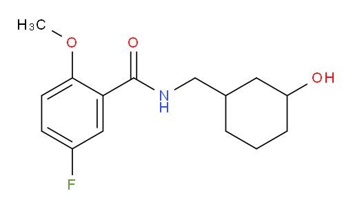 5-fluoro-N-((3-hydroxycyclohexyl)methyl)-2-methoxybenzamide