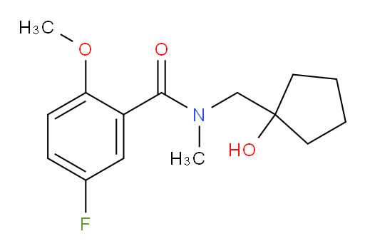 5-fluoro-N-((1-hydroxycyclopentyl)methyl)-2-methoxy-N-methylbenzamide