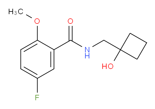 5-fluoro-N-((1-hydroxycyclobutyl)methyl)-2-methoxybenzamide