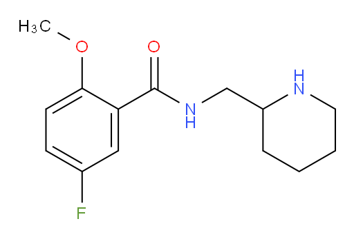 5-fluoro-2-methoxy-N-(piperidin-2-ylmethyl)benzamide