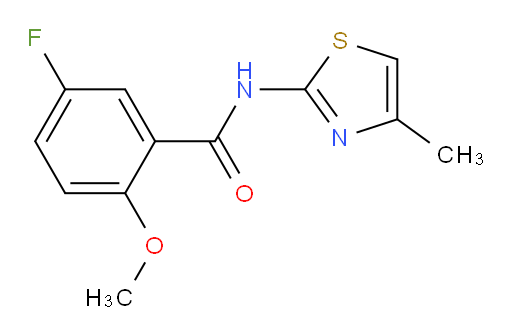 5-fluoro-2-methoxy-N-(4-methylthiazol-2-yl)benzamide