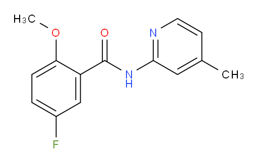 5-fluoro-2-methoxy-N-(4-methylpyridin-2-yl)benzamide