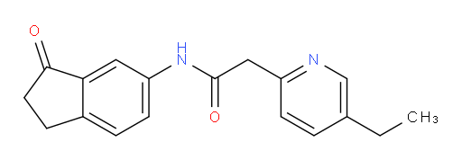 2-(5-ethylpyridin-2-yl)-N-(3-oxo-2,3-dihydro-1H-inden-5-yl)acetamide