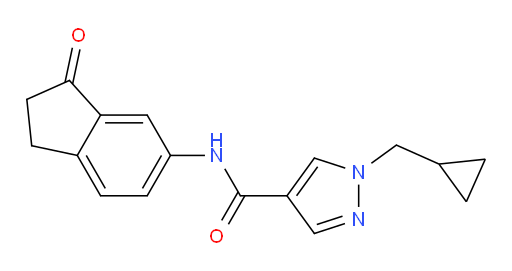 1-(cyclopropylmethyl)-N-(3-oxo-2,3-dihydro-1H-inden-5-yl)-1H-pyrazole-4-carboxamide