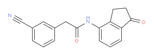 2-(3-cyanophenyl)-N-(1-oxo-2,3-dihydro-1H-inden-4-yl)acetamide