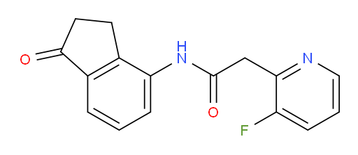 2-(3-fluoropyridin-2-yl)-N-(1-oxo-2,3-dihydro-1H-inden-4-yl)acetamide