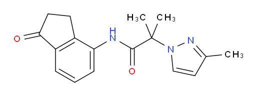 2-methyl-2-(3-methyl-1H-pyrazol-1-yl)-N-(1-oxo-2,3-dihydro-1H-inden-4-yl)propanamide