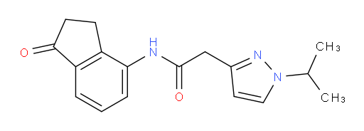 2-(1-isopropyl-1H-pyrazol-3-yl)-N-(1-oxo-2,3-dihydro-1H-inden-4-yl)acetamide