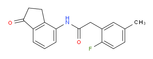 2-(2-fluoro-5-methylphenyl)-N-(1-oxo-2,3-dihydro-1H-inden-4-yl)acetamide