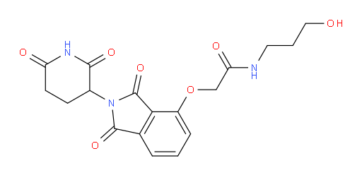 2-((2-(2,6-dioxopiperidin-3-yl)-1,3-dioxoisoindolin-4-yl)oxy)-N-(3-hydroxypropyl)acetamide