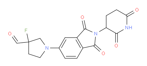 1-(2-(2,6-dioxopiperidin-3-yl)-1,3-dioxoisoindolin-5-yl)-3-fluoropyrrolidine-3-carbaldehyde