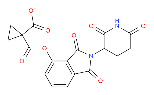 1-(((2-(2,6-dioxopiperidin-3-yl)-1,3-dioxoisoindolin-4-yl)oxy)carbonyl)cyclopropanecarboxylate