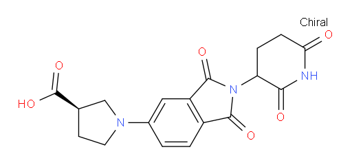 (3R)-1-(2-(2,6-dioxopiperidin-3-yl)-1,3-dioxoisoindolin-5-yl)pyrrolidine-3-carboxylic acid