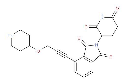 2-(2,6-dioxopiperidin-3-yl)-4-(3-(piperidin-4-yloxy)prop-1-yn-1-yl)isoindoline-1,3-dione