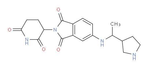 2-(2,6-dioxopiperidin-3-yl)-5-((1-(pyrrolidin-3-yl)ethyl)amino)isoindoline-1,3-dione