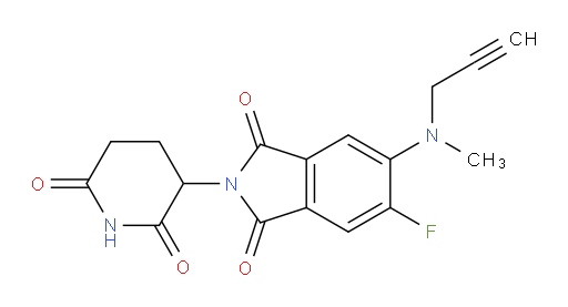 2-(2,6-dioxopiperidin-3-yl)-5-fluoro-6-(methyl(prop-2-yn-1-yl)amino)isoindoline-1,3-dione