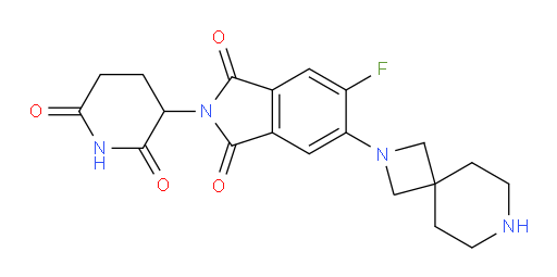 2-(2,6-dioxopiperidin-3-yl)-5-fluoro-6-(2,7-diazaspiro[3.5]nonan-2-yl)isoindoline-1,3-dione