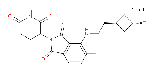 2-(2,6-dioxopiperidin-3-yl)-5-fluoro-4-((2-((1r,3s)-3-fluorocyclobutyl)ethyl)amino)isoindoline-1,3-dione