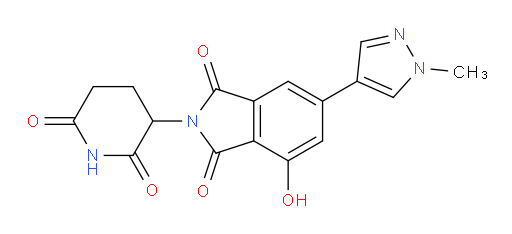 2-(2,6-dioxopiperidin-3-yl)-4-hydroxy-6-(1-methyl-1H-pyrazol-4-yl)isoindoline-1,3-dione