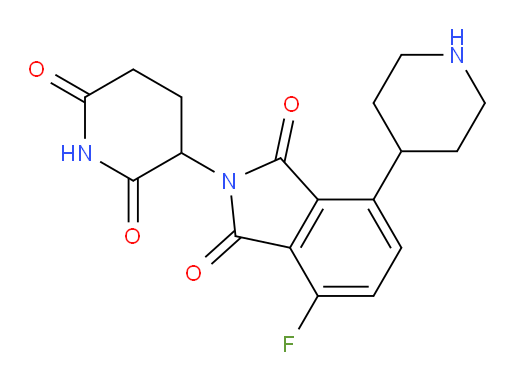2-(2,6-dioxopiperidin-3-yl)-4-fluoro-7-(piperidin-4-yl)isoindoline-1,3-dione