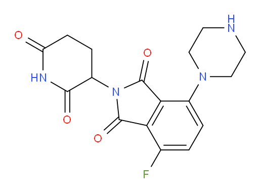 2-(2,6-dioxopiperidin-3-yl)-4-fluoro-7-(piperazin-1-yl)isoindoline-1,3-dione