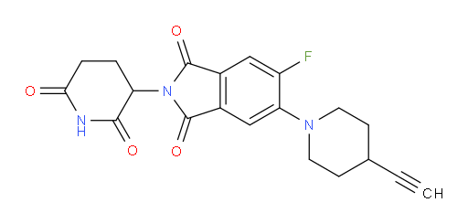 2-(2,6-dioxopiperidin-3-yl)-5-(4-ethynylpiperidin-1-yl)-6-fluoroisoindoline-1,3-dione