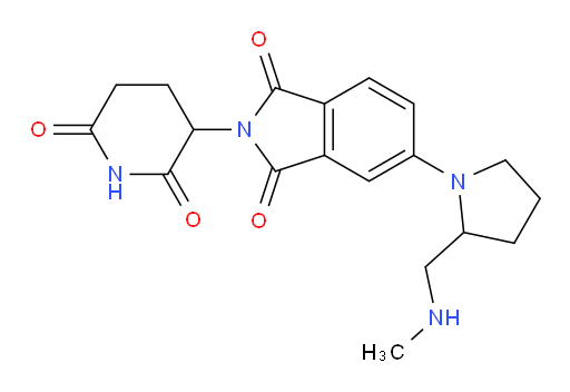 2-(2,6-dioxopiperidin-3-yl)-5-(2-((methylamino)methyl)pyrrolidin-1-yl)isoindoline-1,3-dione