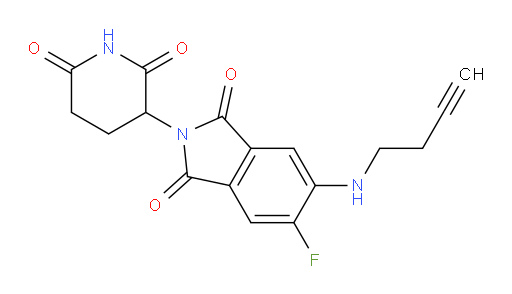 5-(but-3-yn-1-ylamino)-2-(2,6-dioxopiperidin-3-yl)-6-fluoroisoindoline-1,3-dione