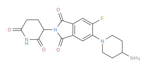 5-(4-aminopiperidin-1-yl)-2-(2,6-dioxopiperidin-3-yl)-6-fluoroisoindoline-1,3-dione