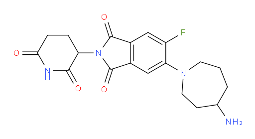 5-(4-aminoazepan-1-yl)-2-(2,6-dioxopiperidin-3-yl)-6-fluoroisoindoline-1,3-dione